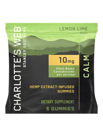 Charlotte’s Web Organic CBD Gummies – Calm Sample Pack Calm Gummy 6ct Front copy | Savage Cabbage