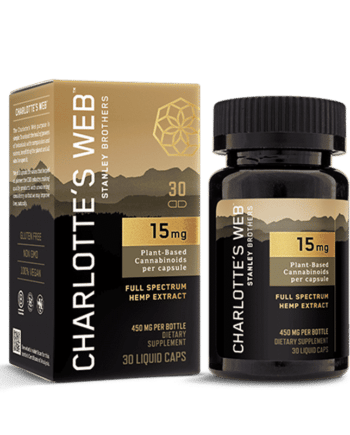 Charlotte’s Web 450mg Organic Full Spectrum CBD Capsules Capsule 30ct 15mg Beauty Original front 3 | Savage Cabbage