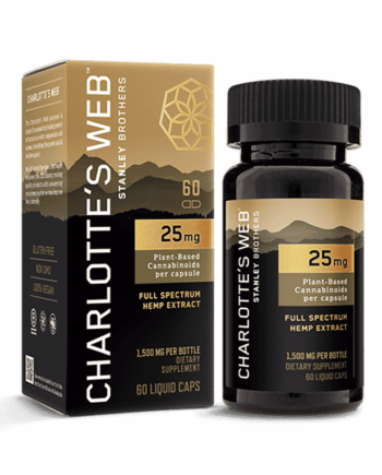 Charlotte’s Web 900mg Organic Full Spectrum CBD Capsules Capsule 60ct 25mg Beauty Original front copy | Savage Cabbage