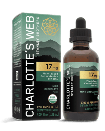 Charlotte’s Web 1700mg (1.7%) Organic Full Spectrum CBD Oil – 100ml Tincture 100ml 17mg Beauty MintChocolate front | Savage Cabbage