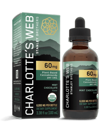 Charlotte’s Web 6000mg (6%) Organic Full Spectrum CBD Oil – 100ml Tincture 100ml 60mg Beauty MintChocolate front 1 | Savage Cabbage